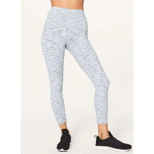 Lululemon Wunder Under Space‎ Ice Grey Alpine High-Rise Tights Size 4